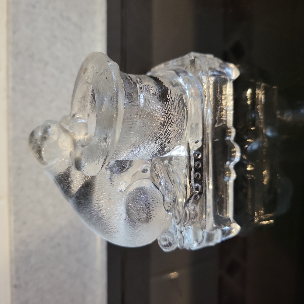 Vintage Glass Belmont Dog Chewing on a Tophat Toothpick Holder / Inkwell - Picture 1 of 11